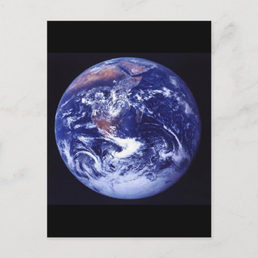 Carte Postale Vue d'Apollo 17 de la Terre dans l'espace (Devant)