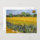 Carte Postale Vue d'Arles avec Irises Vincent van Gogh peinture (Devant / Derrière)