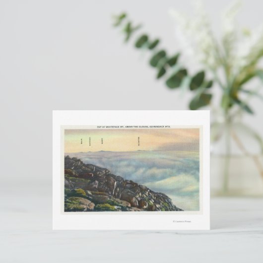 Carte Postale Vue d'autres monts Adirondack au-dessus des nuages (Debout devant)