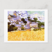 Carte Postale Vue d'Auvers avec Church Van Gogh Art (Devant)