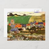 Carte Postale Vue d'Auvers par Vincent van Gogh (Devant / Derrière)