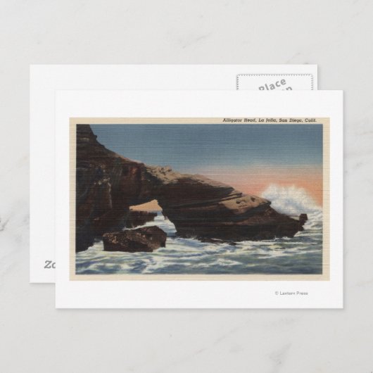 Carte Postale Vue de Alligator Head, La Jolla (Devant / Derrière)