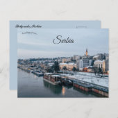 Carte Postale Vue de Belgrade Serbie (Devant / Derrière)