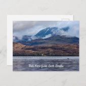 Carte Postale Vue de Ben Nevis depuis le Loch Linnhe, Écosse (Devant / Derrière)