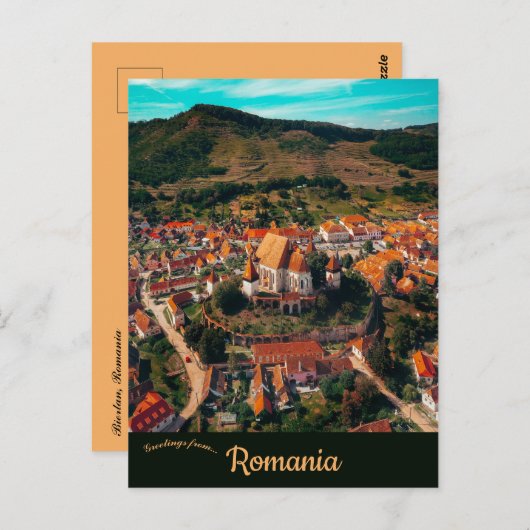 Carte Postale Vue de Biertan Roumanie (Devant / Derrière)