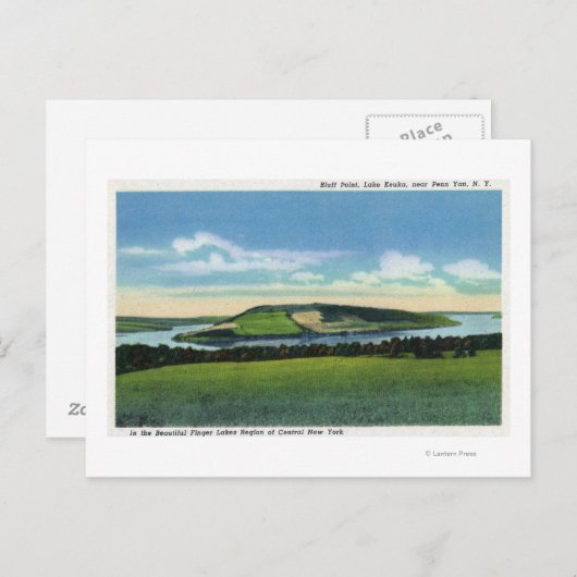 Carte Postale Vue de Bluff Point près de Penn Yan (Devant / Derrière)