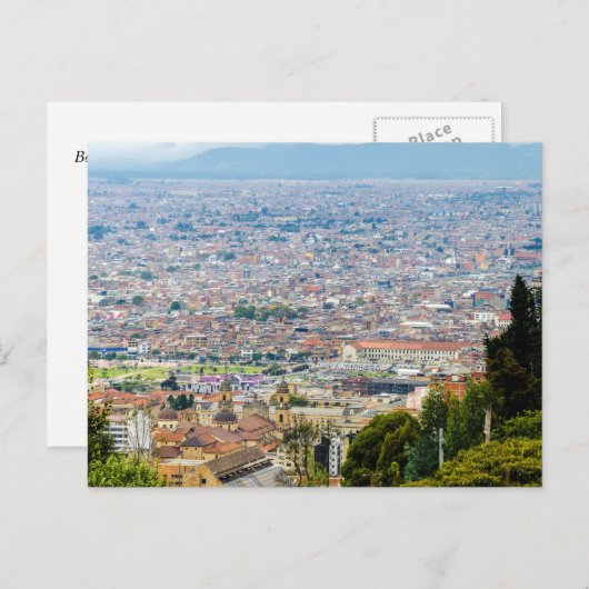 Carte Postale Vue de Bogota, District historique de Colombie (Devant / Derrière)