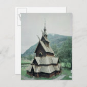 Carte Postale Vue de Borgund stave church, c.1150 (Devant / Derrière)