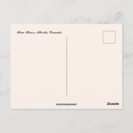 Carte Postale Vue de Bow River Alberta Canada (Dos)