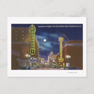 Carte Postale Vue de Broadway la nuit