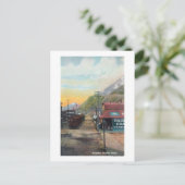 Carte Postale Vue de Broadway & Railroad CarsSkagway, AK (Debout devant)