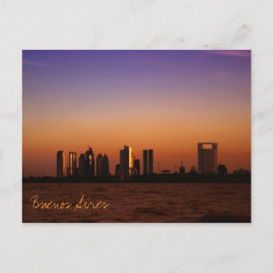 Carte Postale Vue de Buenos Aires au coucher du soleil