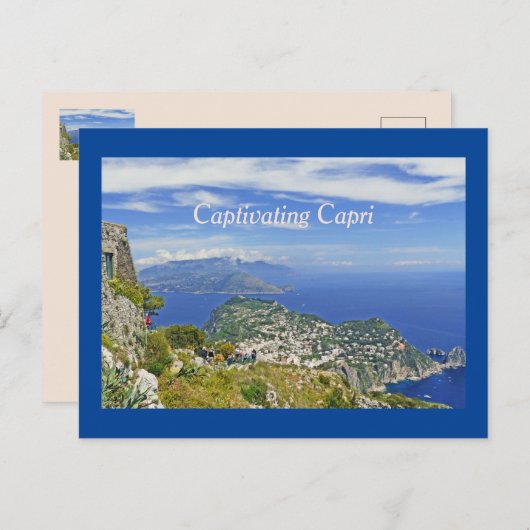Carte Postale / Vue De Capri Depuis Atop Monte Sol (Devant / Derrière)