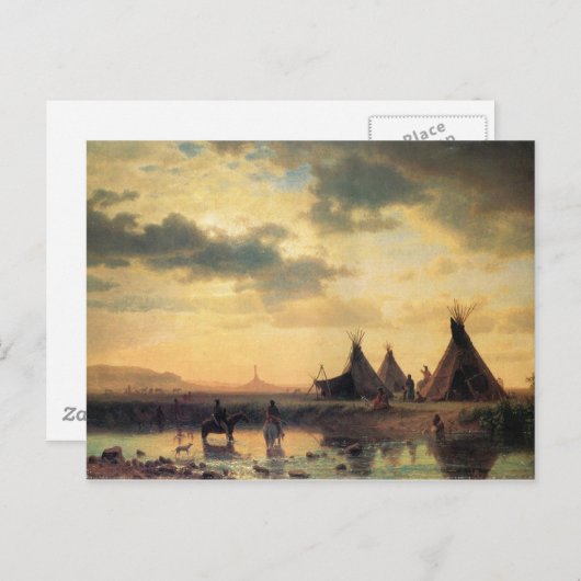 Carte Postale Vue de Chimney Rock par Albert Bierstadt (Devant / Derrière)