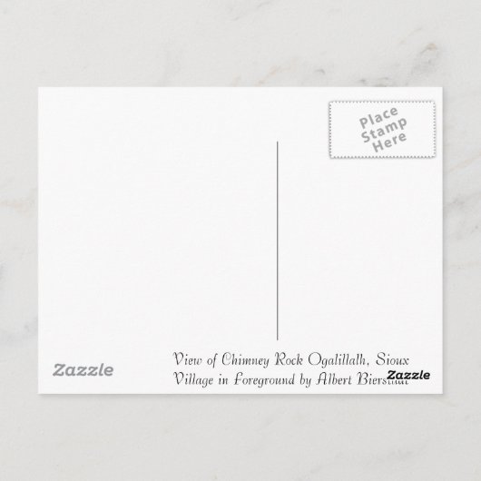 Carte Postale Vue de Chimney Rock par Albert Bierstadt (Dos)