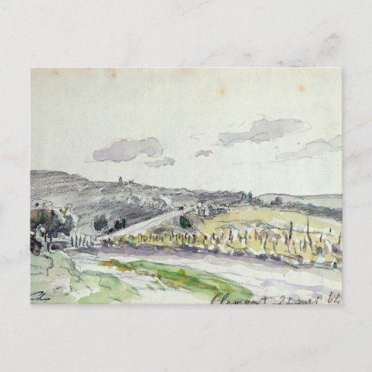 Carte Postale Vue de Clamart, 1864 (Devant)