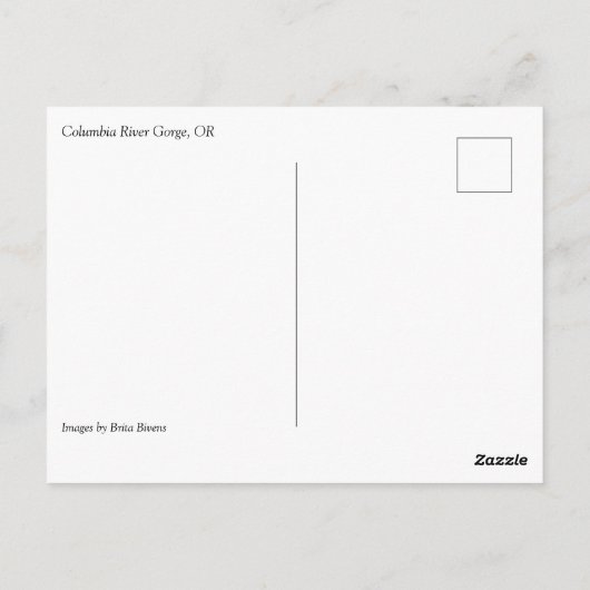 Carte Postale Vue de Columbia River, Columbia River Gorge, OU P (Dos)