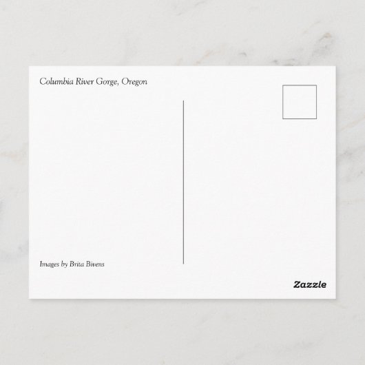 Carte Postale Vue de Columbia River, Columbia River Gorge, OU P (Dos)