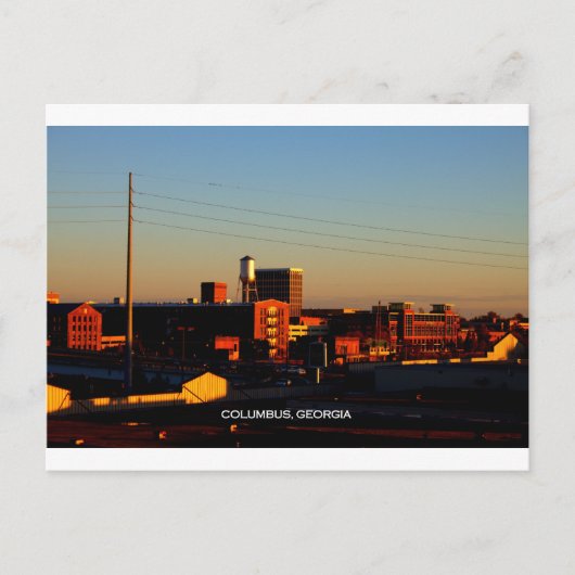 Carte Postale Vue de Columbus, GA depuis Phenix City, AL (Devant)