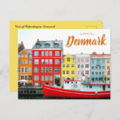 Carte Postale Vue de Copenhague Danemark (Devant / Derrière)