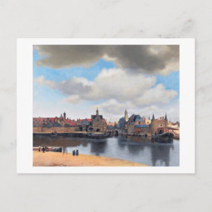 Carte Postale Vue de Delft, Johannes Vermeer, 1659-1660