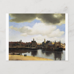 Carte Postale Vue de Delft par Johannes Vermeer