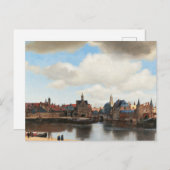 Carte Postale Vue de Delft par Johannes Vermeer (Devant / Derrière)