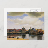 Carte Postale Vue de Delft par Johannes Vermeer (Devant / Derrière)