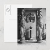 Carte Postale Vue de deux caryatides des Caryatides (Devant / Derrière)