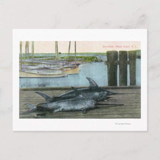 Carte Postale Vue de deux espadons (Devant)