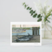 Carte Postale Vue de deux espadons (Debout devant)