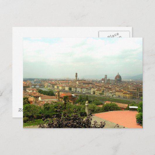 Carte Postale Vue de Florence depuis Piazzale Michelangelo (Devant / Derrière)