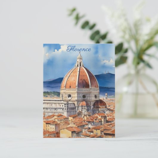 Carte Postale Vue de Florence | le Duomo | aquarelle (Debout devant)