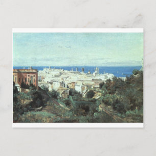Carte Postale Vue de Gênes par Camille Corot
