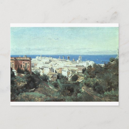 Carte Postale Vue de Gênes par Camille Corot (Devant)