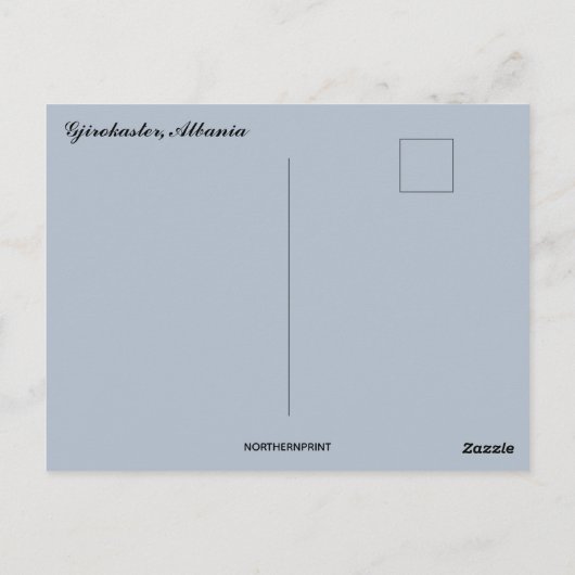 Carte Postale Vue de Gjirokaster Albanie (Dos)