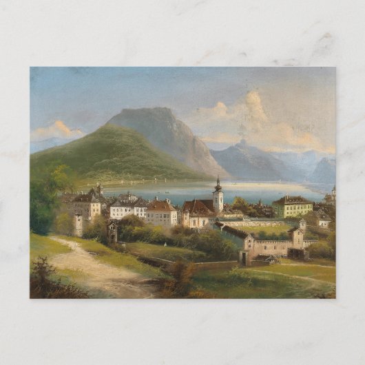 Carte Postale Vue de Gmunden | Johann Wilhelm Jankowsky (Devant)