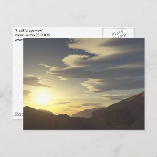 Carte Postale vue de hawk (Devant / Derrière)