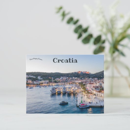 Carte Postale Vue de Hvar Croatia (Debout devant)