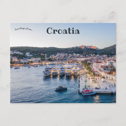 Carte Postale Vue de Hvar Croatia (Devant)
