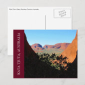 Carte Postale vue de Kata Tjuta (Devant / Derrière)