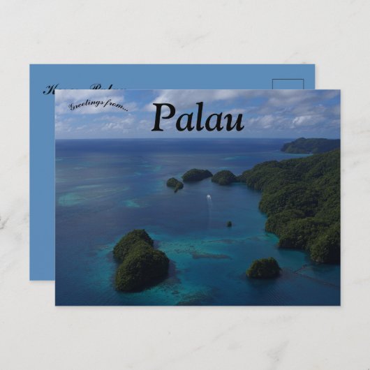 Carte Postale Vue de Kokor Palau (Devant / Derrière)