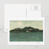 Carte Postale Vue de la baie des îles Alcatraz et de la prison (Devant / Derrière)