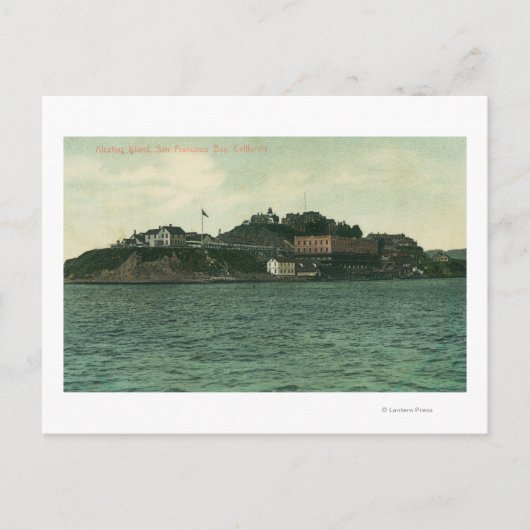 Carte Postale Vue de la baie des îles Alcatraz et de la prison (Devant)