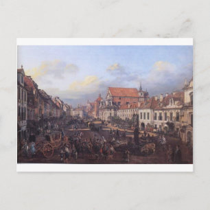 Carte Postale Vue de la banlieue de Cracow menant au Carré du ch