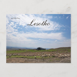 Carte Postale Vue de la campagne au Lesotho