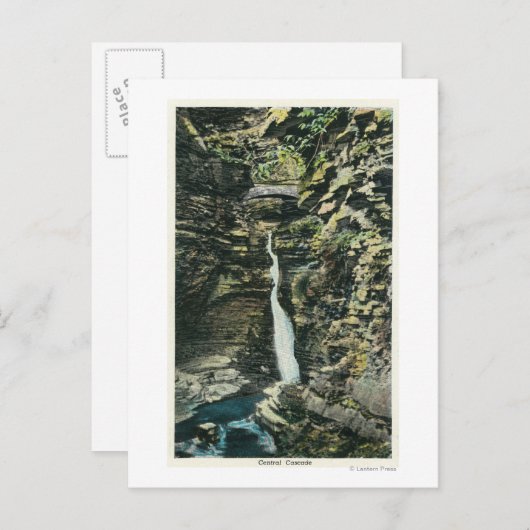 Carte Postale Vue de la Cascade centrale (Devant / Derrière)