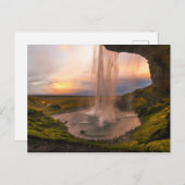 Carte Postale Vue de la cascade Islande Seljalandsfoss (Devant / Derrière)