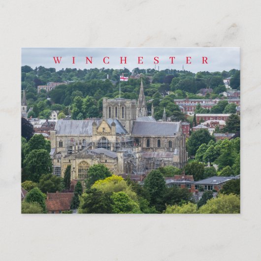 Carte postale vue de la cathédrale de Winchester (Devant)