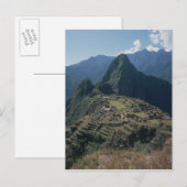 Carte Postale Vue de la citadelle au Machu Picchu (Devant / Derrière)